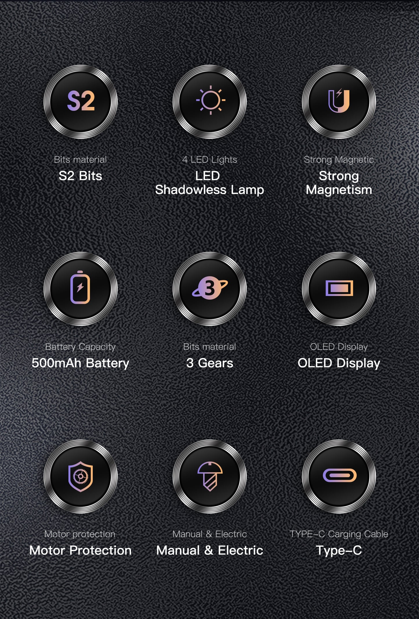 Liulon LL-ET62 62 In 1  Screwdriver Set With 3 Adjustable Gears