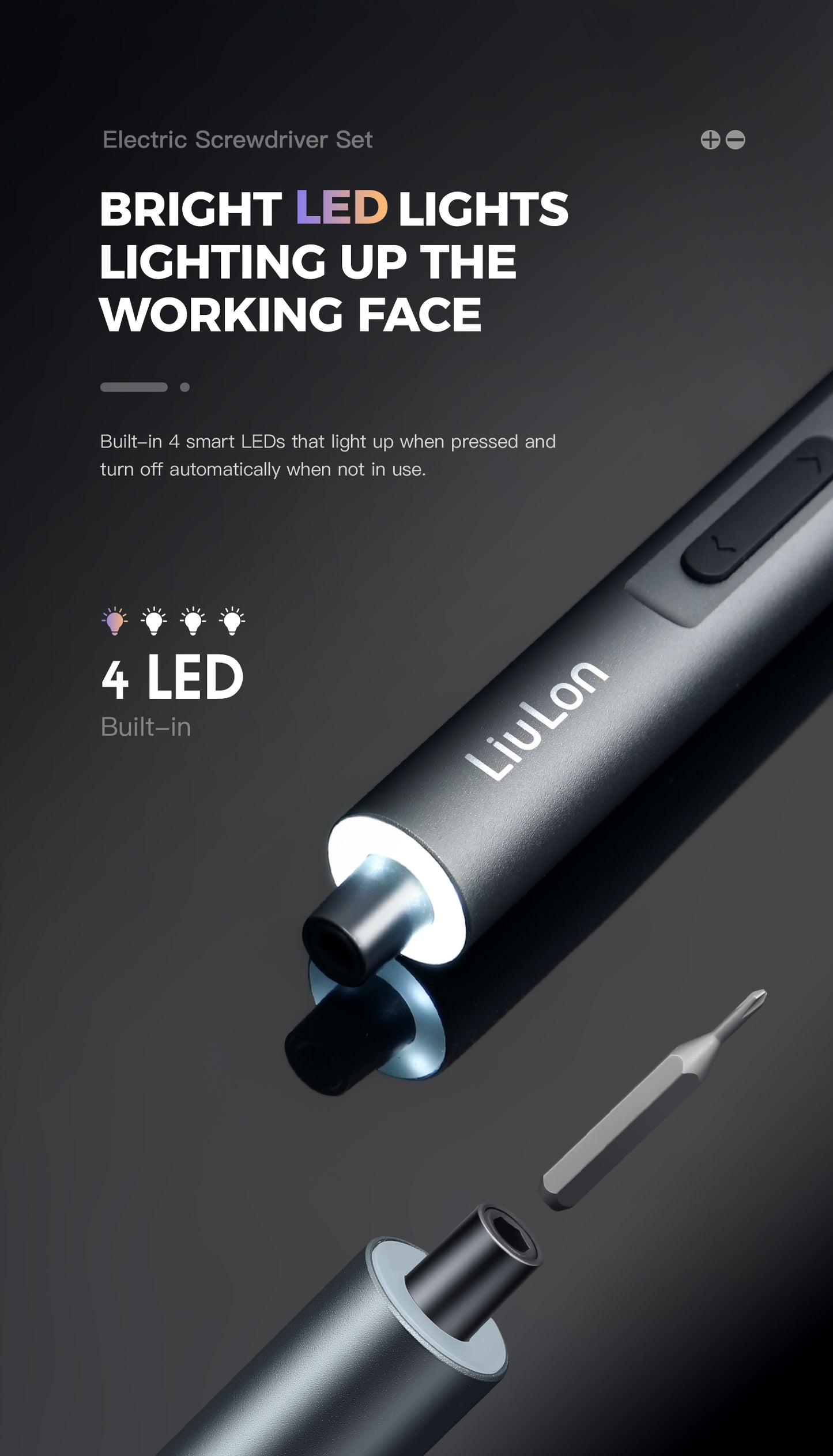 Liulon LL-ET62 62 In 1  Screwdriver Set With 3 Adjustable Gears